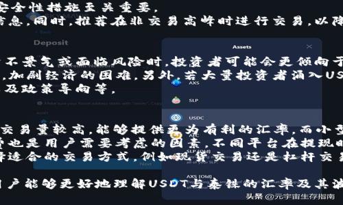 biaoUSDT兑换泰铢汇率详解：实时汇率与影响因素分析/biao  
USDT, 泰铢, 汇率, 加密货币, 外汇市场/guanjianci  

随着加密货币的普及，越来越多的人开始关注USDT（泰达币）与法定货币之间的兑换汇率，尤其是在东南亚国家，如泰国。USDT是一种与美元挂钩的稳定币，其主要功能是作为数字资产的价值存储和交易媒介。泰铢（THB）是泰国的法定货币，USDT与泰铢的兑换汇率受到多种因素的影响。  

本文将深入探讨USDT兑换泰铢的汇率，包括其实时汇率、影响因素、汇率波动的分析、以及如何进行兑换。同时，我们也将回答一些常见的问题，以帮助用户更好地理解此汇率及其影响。  

USDT与泰铢的实时汇率  
USDT对泰铢的汇率是不断变化的，通常受到加密货币市场、外汇市场以及经济因素的影响。您可以通过多种渠道获取实时汇率，包括数字货币交易所、外汇交易平台和金融新闻网站。通常，USDT与泰铢的汇率会在1 USD = 30-35 THB的范围内波动，但这一数值可能因市场需求和供给、经济数据发布及地缘政治事件而变动。  

为了获取准确的实时汇率信息，建议用户关注一些主流的加密货币交易所，如Binance、Coinbase等，这些平台提供了详细的汇率信息和图表分析。同时，用户也可以通过马来西亚、菲律宾及其他东南亚地区的金融机构了解相关的外汇信息。重要的是，要注意各个平台可能存在的手续费差异，这些也会影响最终的兑换结果。  

影响USDT与泰铢汇率的因素  
USDT与泰铢汇率的波动由多种因素影响，包括但不限于市场供需、政策法规、经济指标和全球市场情绪等。  
首先，市场供需关系是影响汇率最直接的因素。如果对USDT的需求增加，而提供量相对固定，则USDT价格会上涨，反之亦然。在加密货币市场中，交易活跃度高的时候，USDT的需求通常会上升，汇率也会随之变化。  
其次，各国的政策法规对汇率的影响也不容小觑。例如，泰国监管机构对加密货币的政策可能会影响投资者对USDT的信心和需求，从而影响汇率。如果泰国政府放宽了对加密货币交易的限制，可能会吸引更多的投资者进入市场，推动USDT的需求和价格上涨。  
经济指标，如GDP增长率、通货膨胀率以及就业数据等，也是影响汇率的重要因素。这些数据反映了一个国家的经济健康状况，良好的经济指标会提升人们对该国货币的信心；反之，则可能导致汇率下滑。而全球经济形势的变动，如大宗商品价格波动、地缘政治风险等，也会间接影响USDT与泰铢的汇率。  

如何进行USDT兑换泰铢  
用户想要兑换USDT和泰铢，可以根据自身的需求选择合适的交易平台及方式。一般来说，兑换的过程主要包括几个步骤：选择交易所、创建账户、存入资产、进行交易、提款。  
首先，用户需要选择一个信誉良好的数字货币交易平台，如Binance、Huobi、OKEx等，并在平台上创建自己的账户。在完成注册后，用户需通过身份认证以确保合规性。之后，用户可以通过法定货币或其他加密货币来存入USDT。  
接下来，用户可以在交易所内找到USDT/THB的交易对进行交易，直接将USDT兑换为泰铢。在这过程中，用户需要关注交易所的交易手续费，以免造成不必要的损失。完成交易后，用户可以选择提现（将泰铢提取至银行账户）或继续在平台内交易。  

USDT与泰铢汇率波动的趋势分析  
在过去的数年里，USDT与泰铢的汇率经历了多次波动，受市场情绪、政策变化和全球经济状况影响。这些波动有时是短期的，有时则是长期的，因此对汇率进行趋势分析非常重要。  
通过观察历史的汇率数据，可以看到USDT和泰铢之间的汇率在特定时期内经历了显著的波动。例如，在加密货币牛市时，USDT的需求增加，汇率普遍上升；而在熊市的时候，由于风险厌恶情绪加剧，投资者倾向于卖出USDT，从而导致汇率下降。  
分析汇率的技术指标，包括移动平均线和相对强弱指数（RSI），可以帮助用户预测未来走势。虽然这些指标无法提供100%准确的市场预判，但在大多数情况下，可以为用户提供重要的市场情绪信号。  

常见问题及解答

1. USDT和泰铢之间的汇率波动原因是什么？  
USDT和泰铢之间的汇率波动由许多因素造成，包括市场供需、经济数据发布、政策变化、以及全球市场情绪。比如，当加密货币市场进入牛市阶段，投资者会对USDT的需求提升，导致汇率上涨。相反，若市场情绪消极，投资者可能会抛售USDT，从而使汇率下跌。  
例如，某个国家发布的新经济政策可能会对其本国货币（如泰铢）的价值产生重大影响，进而影响USDT兑该币种的汇率。同时，重大国际事件，如战争、金融危机等，也会对市场情绪产生影响，从而引发汇率的快速波动。此外，监管政策对加密货币的影响也很关键。监管政策的放宽可能会增加市场投资者的信心，反之则可能抑制市场热情。  

2. 如何安全地进行USDT到泰铢的兑换？  
为了确保USDT到泰铢兑换过程的安全性，用户应该选择信誉良好且安全性的交易平台进行交易。在注册时，应仔细阅读平台的条款和服务，确保其符合您的需求。  
其次，用户可以启用双重身份验证（2FA），以增加账户的安全层级。一旦账户被攻击，黑客可能会获取个人信息并进行不必要的交易。因此，良好的安全性措施至关重要。  
此外，用户在交易时应关注交易费率，避免因高额手续费而损失过多。在进行交易和提款时，确保使用安全的支付方式，避免向不明人士泄露个人信息。同时，推荐在非交易高峰时进行交易，以降低交易延迟及滑点的风险。  

3. USDT与泰铢的汇率对泰国经济的影响？  
USDT与泰铢的汇率波动直接影响到泰国的外汇储备与金融稳定。USDT作为一种较为稳定的加密货币，被越来越多的人用作避险工具，当泰国经济不景气或面临风险时，投资者可能会更倾向于持有USDT，而不是法定货币泰铢。  
当USDT汇率上升时，泰铢可能会贬值，这将使泰国的进口商品变得更加昂贵，导致通货膨胀。同时，对于依赖外部融资的企业来说，债务成本会增加，加剧经济的困难。另外，若大量投资者涌入USDT而非选择本国货币，则可能会导致泰国金融市场的不稳定，影响整体经济的健康。  
反之，如果汇率朝向有利的方向发展，将会吸引更多的外资流入，有助于促进经济增长。但这依赖于各种外部因素，包括全球经济形势、国际关系、以及政策导向等。  

4. 在不同交易平台上兑换USDT到泰铢有哪些区别？  
不同的交易平台在兑换USDT到泰铢时可能会表现出不同的汇率和手续费结构。首先，不同的平台可能会在汇率上存在差异。较大的交易平台通常交易量较高，能够提供更为有利的汇率，而小型交易平台则可能出现价格偏高的情况。  
其次，各个平台的手续费结构也是一个重要的考虑因素。有的交易所可能会收取较低的交易费，而有的交易所则可能会参差不齐。此外，提款手续费也是用户需要考虑的因素，不同平台在提现时的费用是不一样的，选择合适的交易所能够节省不必要的成本。  
此外，用户还应该关注平台的交易安全性。选择知名度高且受监管的平台，可以在一定程度上降低风险。同时，用户还应该根据自己的实际需求选择适合的交易方式，例如现货交易还是杠杆交易等。  

总而言之，USDT和泰铢的汇率不仅关系到个人投资者的选择和交易决策，也影响着整个加密货币市场和金融生态的运行。希望通过本文的介绍，用户能够更好地理解USDT与泰铢的汇率及其波动逻辑，以便做出明智的投资决策。